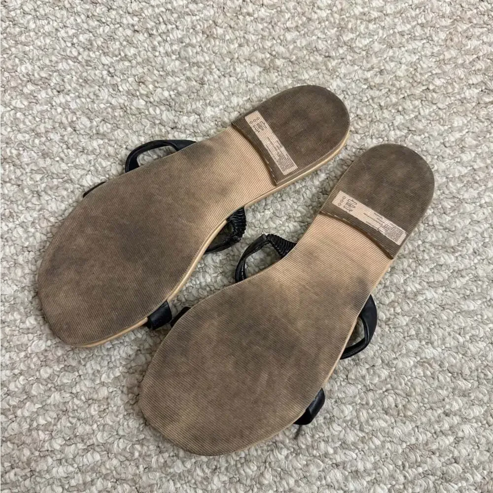 Abercrombie and Fitch Slides sandals tan black size 9/10